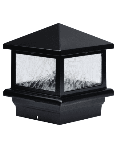 A black Sirius deck cap light with crystallized glass.