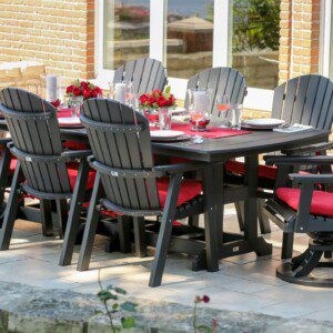 44x96-Rectangular-Table-(dining-height)-with-Comfo-Back-Chairs