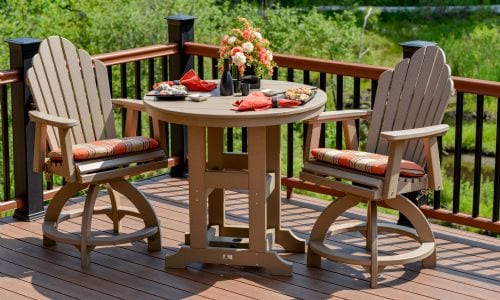 outdoor furniture and railing